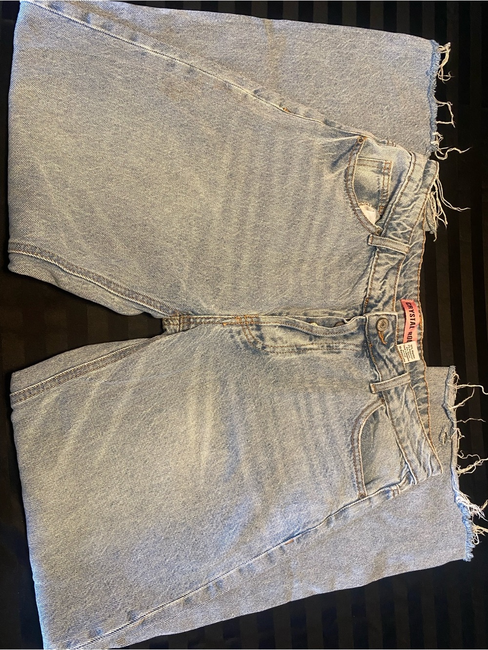 Light Blue Women's High-Rise Cutoff Denim Jeans